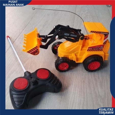 Mainan Anak cowok laki Mobil remote RC konstruksi beko excavator RC 1:43 murah bisa Cod