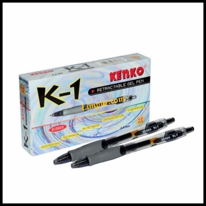

Force | Pulpen Gel Kenko K-1 0.5Mm Hitam Original (1Losin)