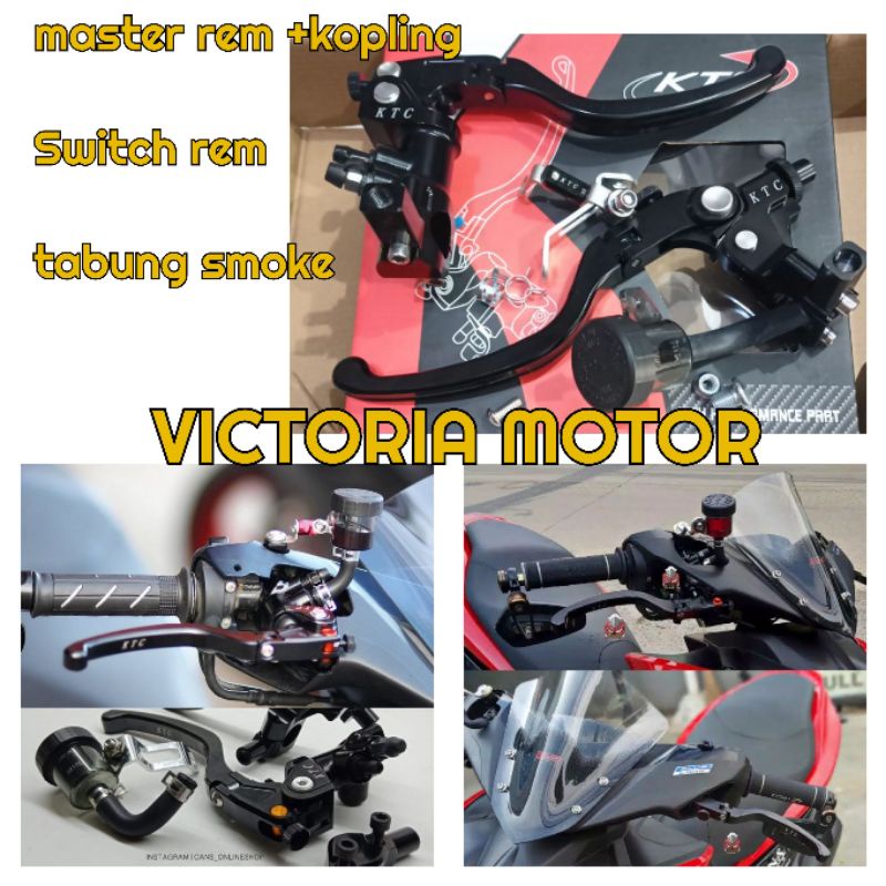 Master rem ktc kopling kiri dan kanan master plus switch rem Original ny ktc Racing Aerox Vario Mio Jupiter z Jupiter MX satria Fu Vixion universal