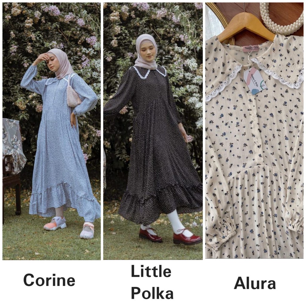 Sabine Dress - CORINE - ALURA - LITTLE POLKA big collar by Haidee orlin