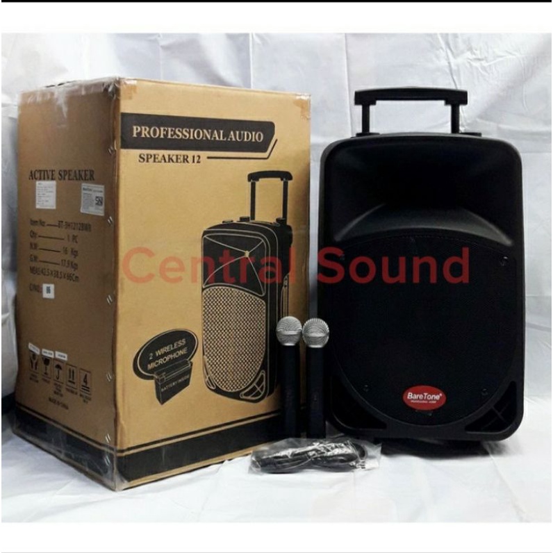 Speaker aktif bluetoth portable baretone 12 inch BT1212BWR original