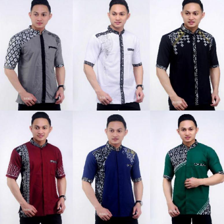 Koko kurta Putih Koko batik lengan pendek (KODE V0279)