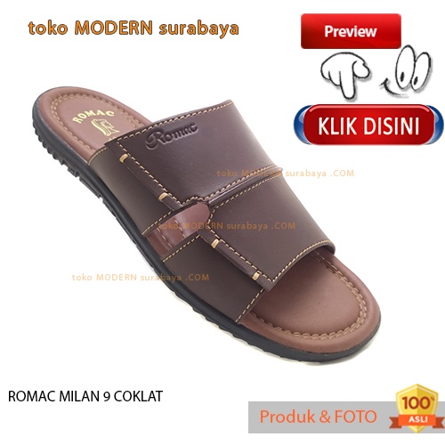 ROMAC MILAN 9 COKLAT sandal pria sandal casual slide