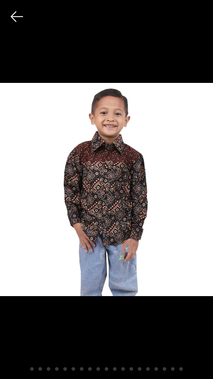 Kemeja Batik Anak Lengan Panjang Untuk Anak Usia 1-14 Tahun Termurah