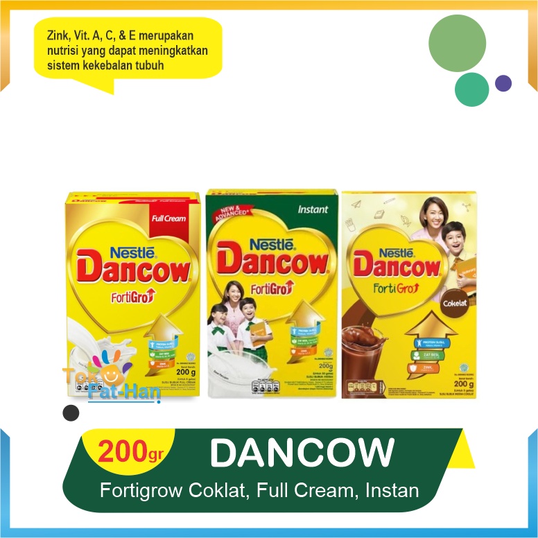 

DANCOW Fortigro 195Gr / Instan/Full Cream/ Coklat / - Susu Pertumbuhan 3-12 Tahun