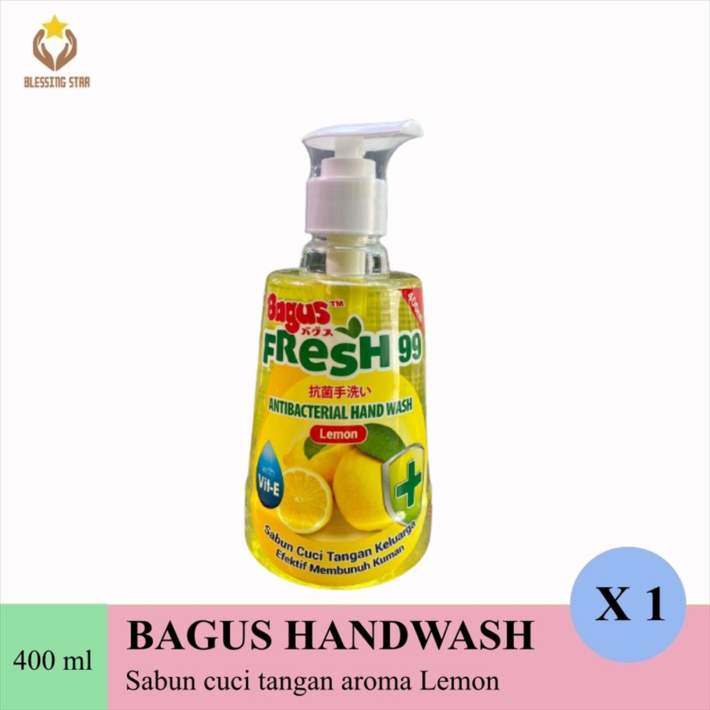 Bagus Handwash LEMON pump 400 ml sabun cuci tangan aroma LEMON