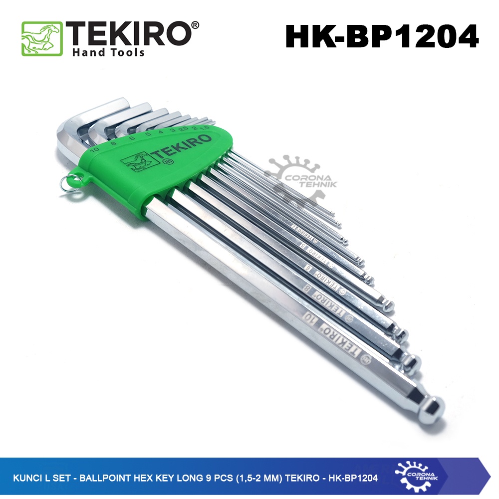 Tekiro - HK-BP1204 - Kunci L Set Ballpoint 9 Pcs Panjang