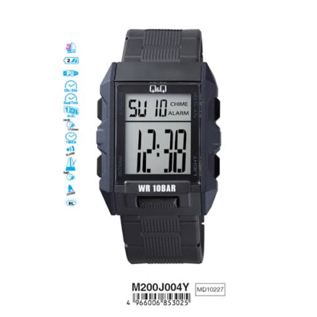 JAM TANGAN QQ QnQ Q&Q M200 M200J ORIGINAL GARANSI ANTI AIR WATER PROOF RESISTANT AKSESORIS FASHION P