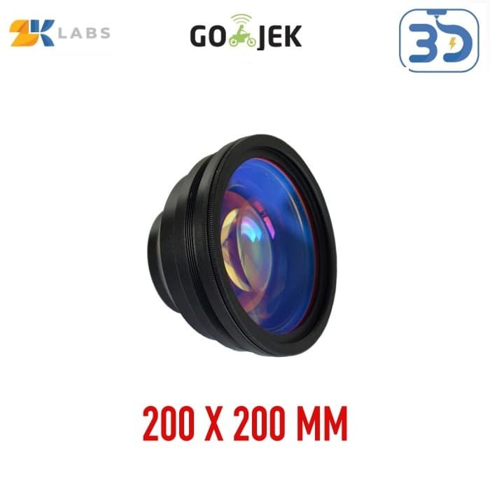 Zaiku Lensa Fiber Marking Laser Lens 200 x 200 mm Engraving Besi