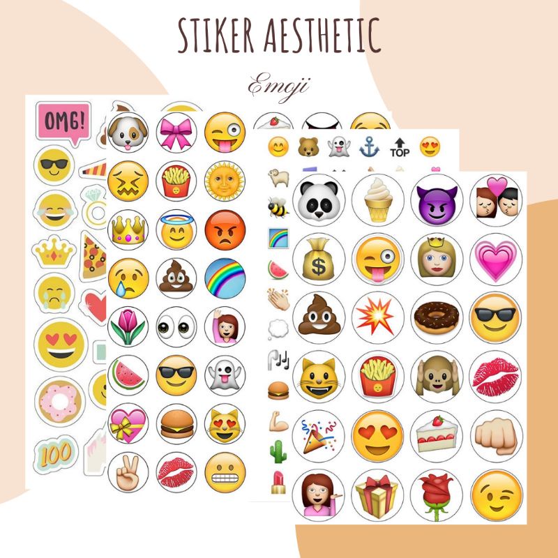 

[BUY 10 FREE 1] STIKER EMOJI PACK AESTHETIC ANTI AIR GLOSY PREMIUM 135 GSM