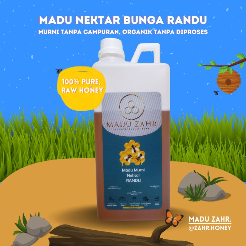

Madu Murni Asli Zahr (1kg Randu) 100% Pure, Raw Unprocessed Honey (Madu Asli, Murni Berspesifikasi)