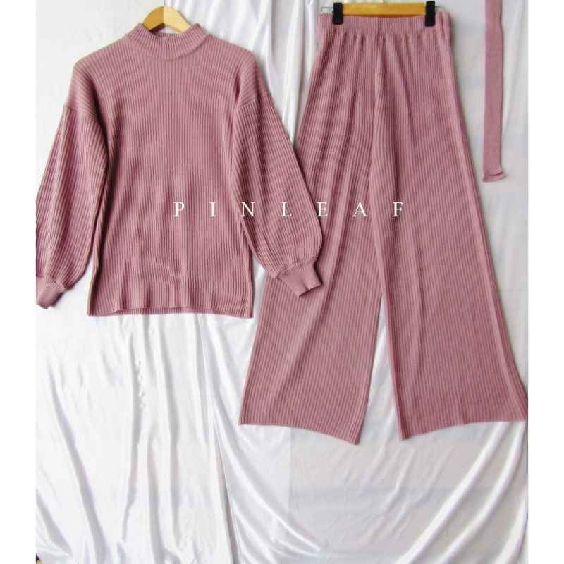 ONE SET-SETCEL KULOT + SWEATER BALON KNIT-SCBLN-Nila