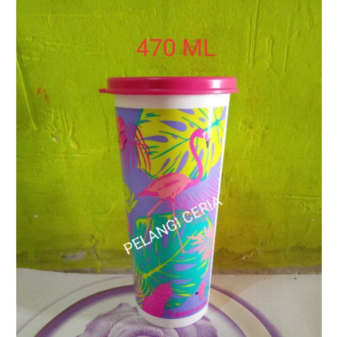 gelas minum giant tumbler flamingo 470 ml tupperware