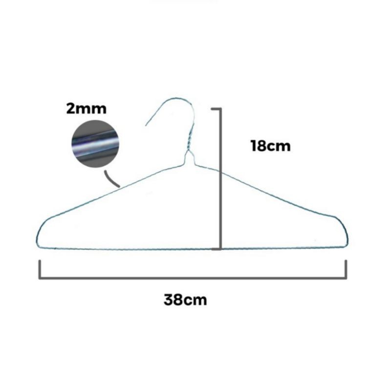 10 PCS Gantungan Baju Hanger Kawat Laundry stainless ANTI KARAT indokurnia - INDO KURNIA ORIGINAL