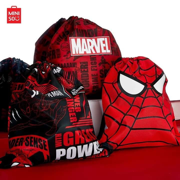 MINISO X MARVEL Tas serut marvel miniso. uk 23.5x39cm . tas ransel miniso murah ready stock surabaya