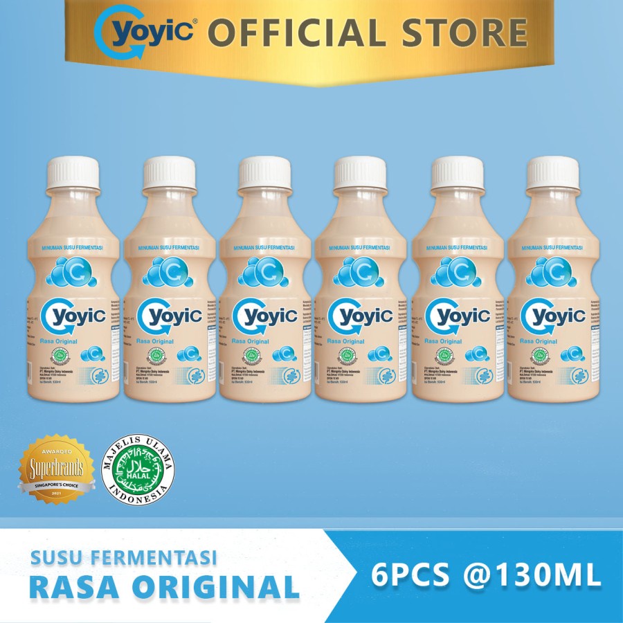 YOYIC SUSU FERMENTASI SUSU VIRAL SUSU KEKINIAN  SUSU KESEHATAN 130ml x 6pcs
