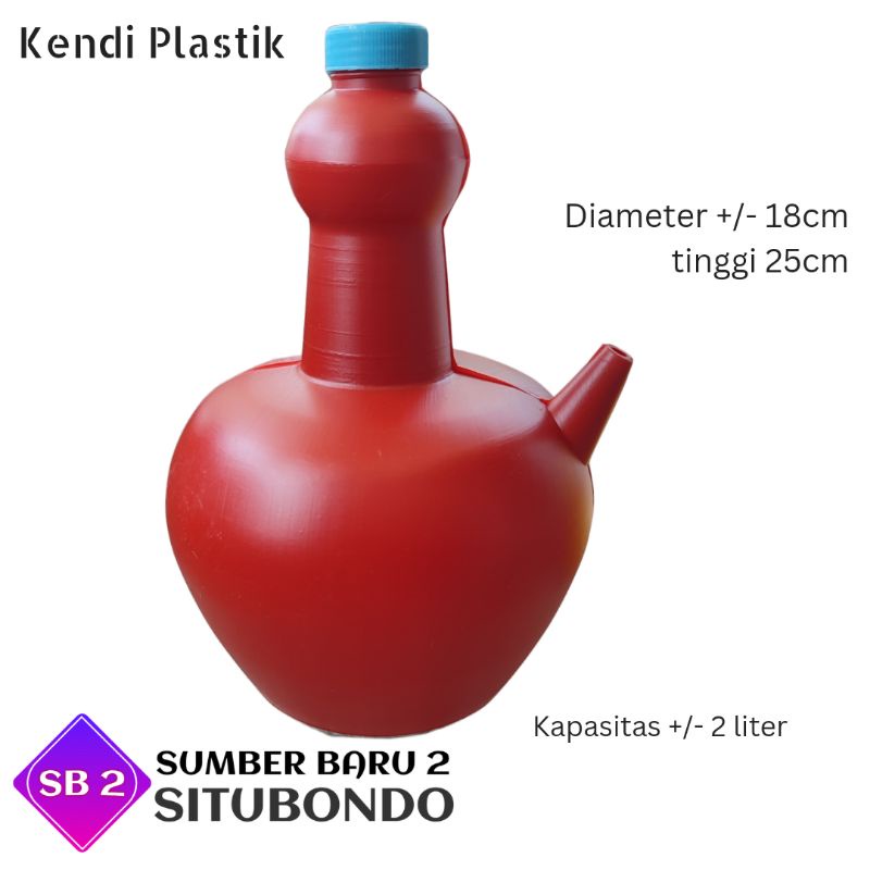 Teko/ Ceret Kendi Merah Plastik Eagle