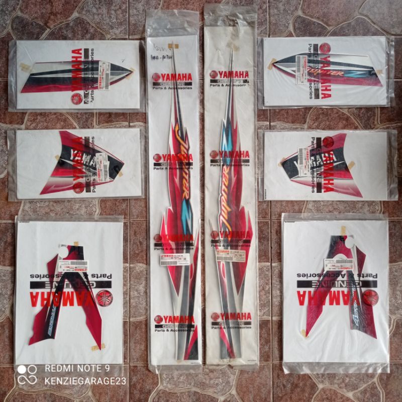 Stiker Striping Jupiter Z Lama Old Merah Putih 2005 Original YGP