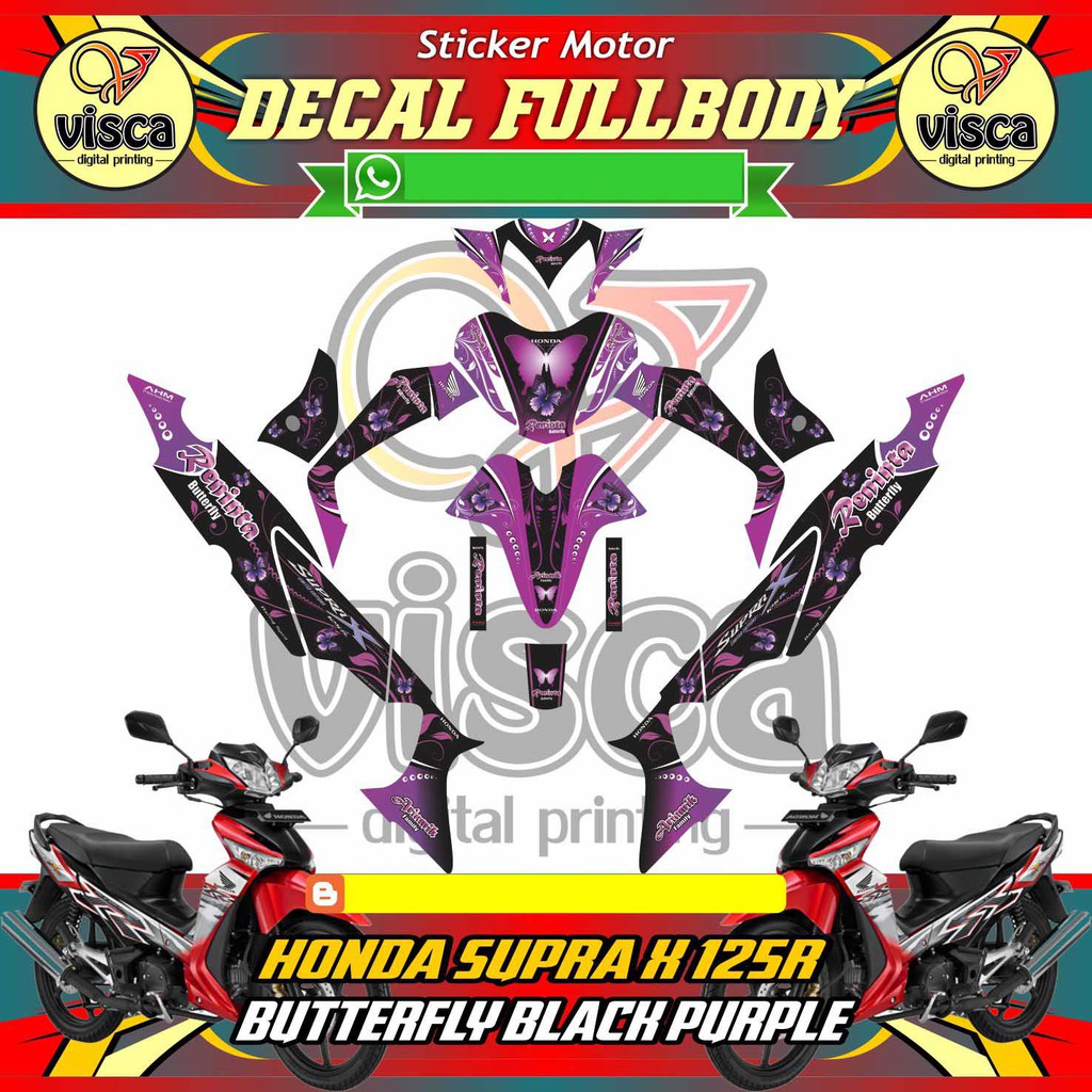 Dekal Stiker Motor Supra X 125 R Dekal Motor Supra X 125 R Decal
