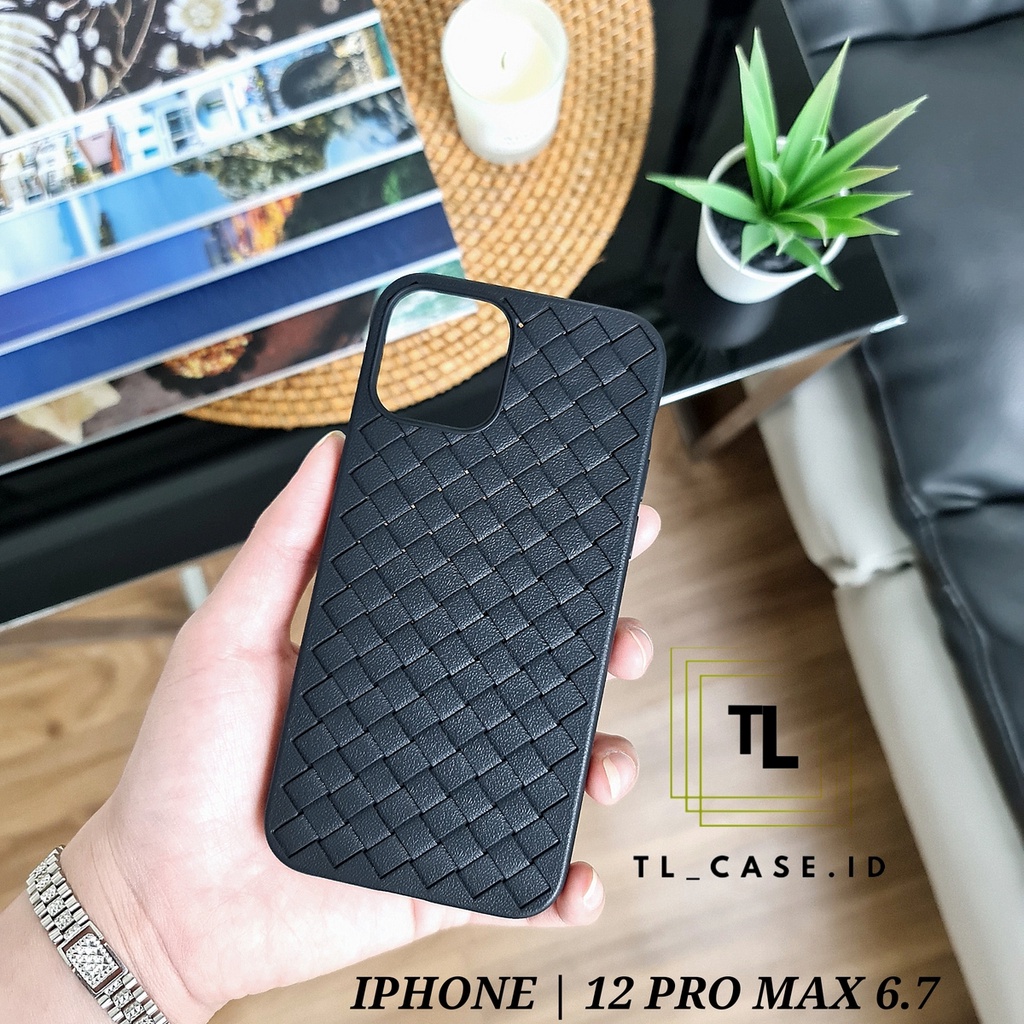 WLB - IPHONE 5 5S 5G SE 2015 SE 2016 6 6S 6 PLUS 6S PLUS 7G 8G SE 2020 SE 2022 7 PLUS 8 PLUS X XS XR XS MAX 11 11 PRO 11 PRO MAX 12 MINI 12 12 PRO 12 PRO MAX 13 MINI 13 13 PRO 13 PRO MAX 14 14 PRO 14 PLUS 14 MAX 14 PRO MAX | WOVEN LINE Soft Case Leather