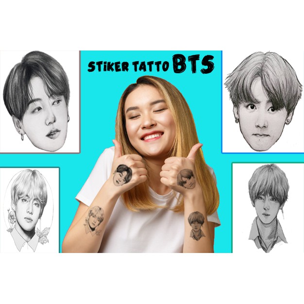 Stiker BTS Aesthetic / Tattoo Temporary