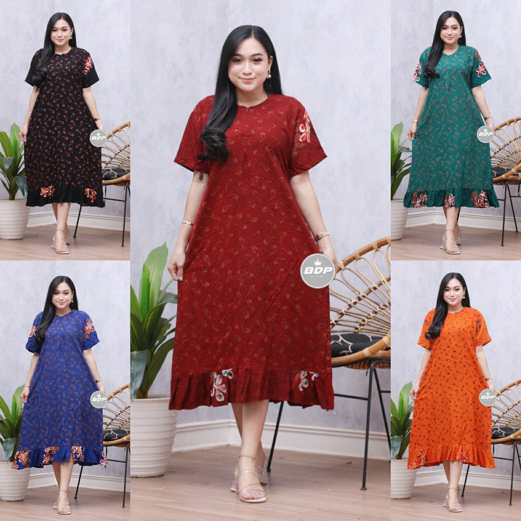 Daster Wanita Rayon Grade A Busui Resleting Depan Baju Tidur Daster Kekinian