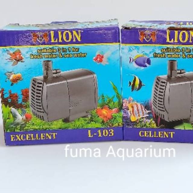 Lion 103 L-103 Pompa Filter Kolam Aquarium Hidroponik Low Watt Submersible Pump Power Head