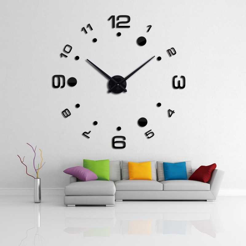 (BISA COD) RVOSTR Jam Dinding Besar DIY Giant Wall Clock Arcylic 100cm - DIY-204