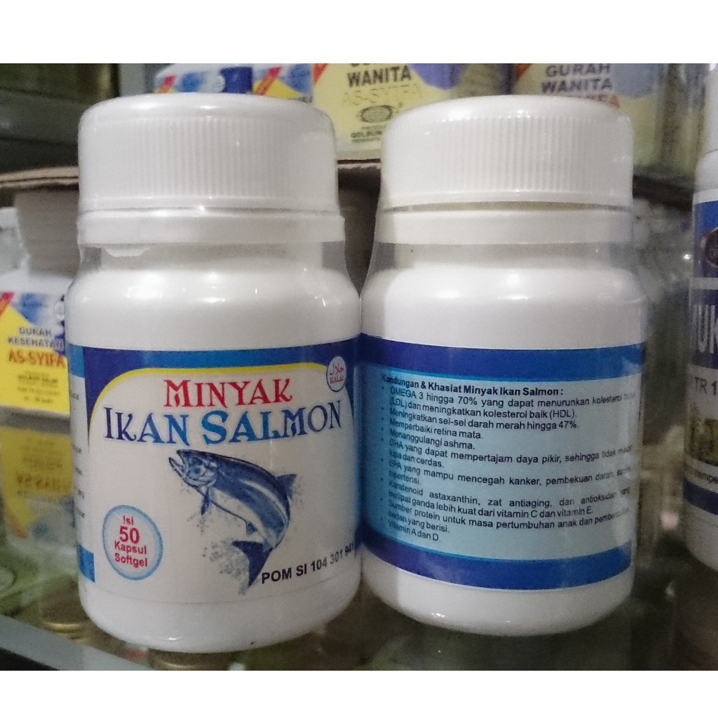 Kapsul Ikan Salmon - Kapsul Minyak Ikan Salmon - Kapsul Minyak Ikan Salmon - 50 Kapsu