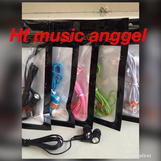 Headset Music Angel Macaron Super Extra Bass Handsfree Earphone