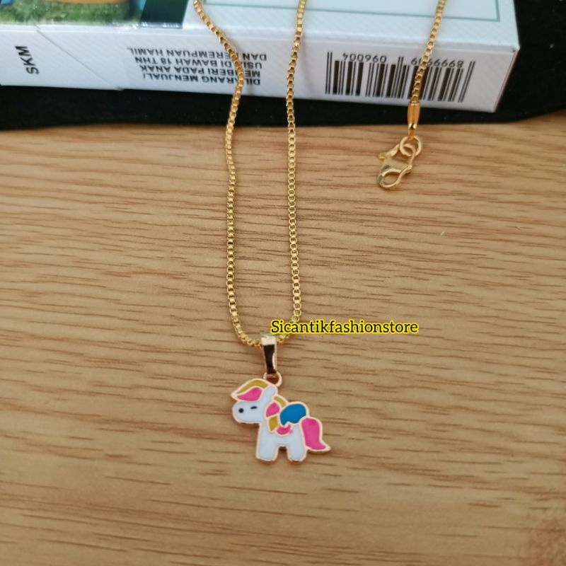 Kalung Titanium Anak Anak Liontin Poni Terbaru Terlaris Anti Karat selamanya Kalung Anak Kekinian Bagus Murah Anti Karat Liontin poni