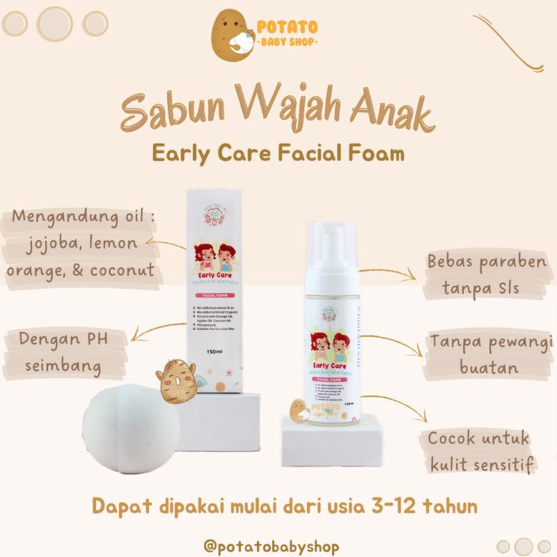 Early Care Gentle Kids and Teens Facial Foam - sabun wajah anak 3th+ earlycare