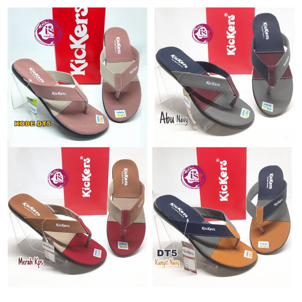 SENDAL JEPIT WANITA KICKERS DISTRO TERBARU DT5 MURAH GROSIR