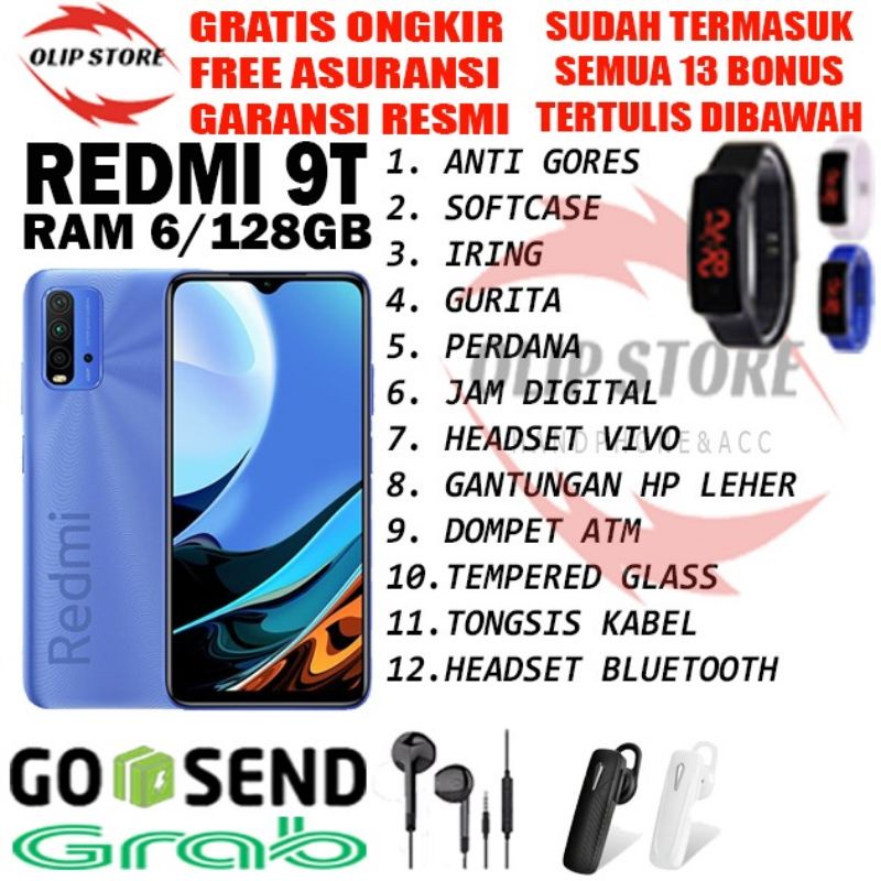 XIAOMI REDMI  9T 6/128 RAM 6/128 GARANSI RESMI TAM