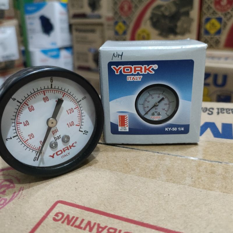 JP/YORK KY-50 1/4 inch Pressure Gauge jet pump / Amper/Meteran pengukur tekanan pompa MC