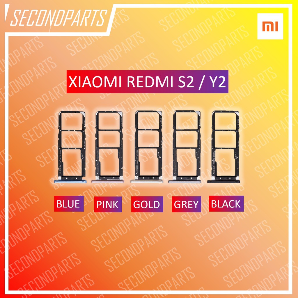 SIM TRAY SLOT SIM LOCK TEMPAT KARTU XIAOMI REDMI S2 / Y2 ORIGINAL