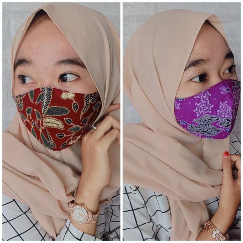 masker batik 3ply / 3 lapis random harga termurah