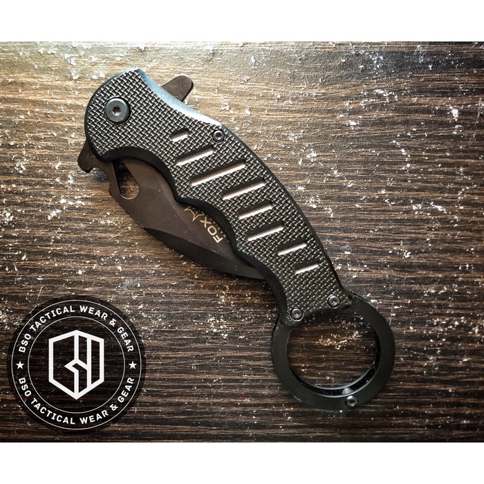 OLAHRAGA HIKING & CAMPING PISAU LIPAT KARAMBIT FOX 478 CLAW FOLDING TACTICAL KNIFE OUTDOOR EDC