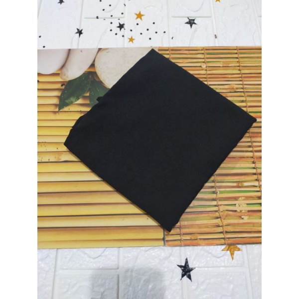 [175X75 CM] Jilbab Pashmina Polos Crepe Diamond Italiano Umama-Hitam Bukan Umama