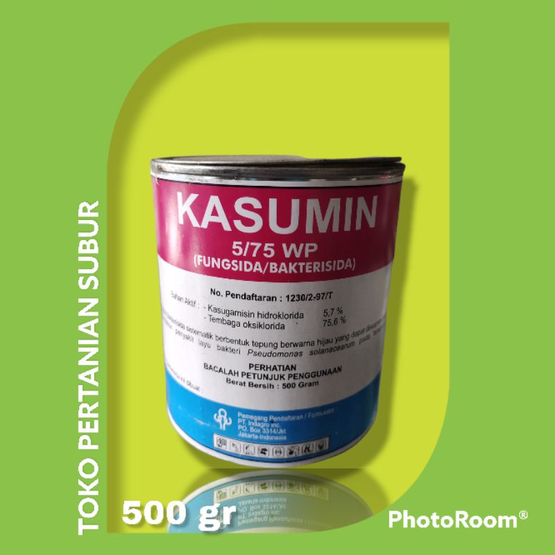 Fungisida Plus Bakterisida Sistemik - KASUMIN 5 - 75 WP 500 Gram an
