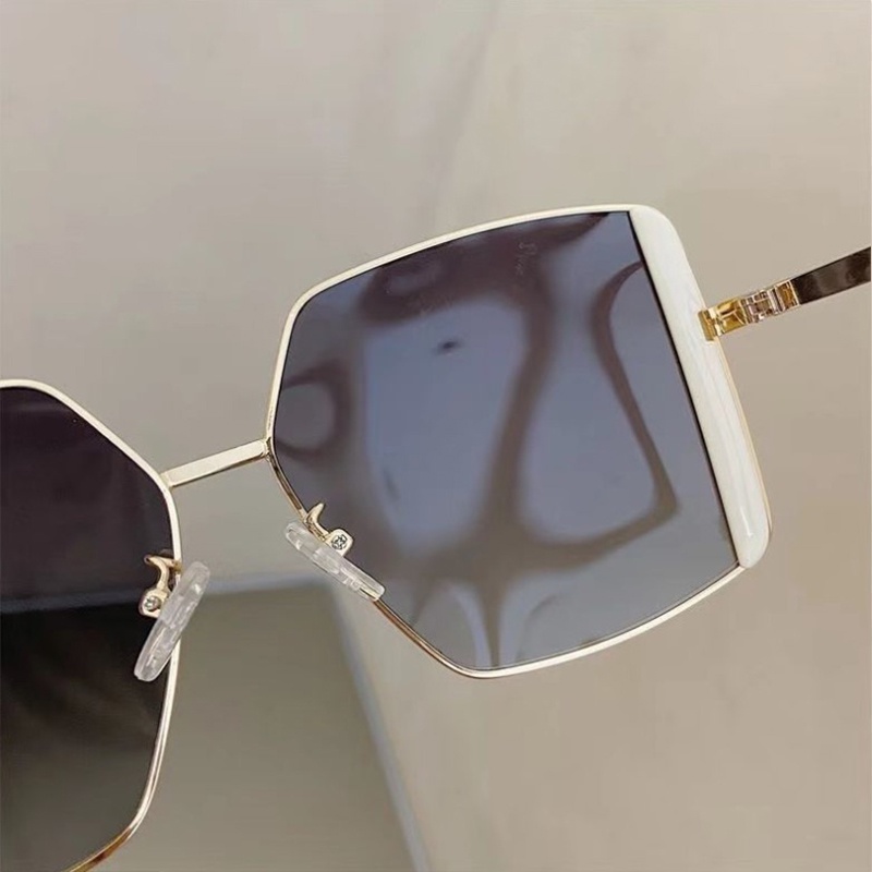 Ins Retro Square Sunglasses Alloy Frame Aksesoris Fashion Unisex