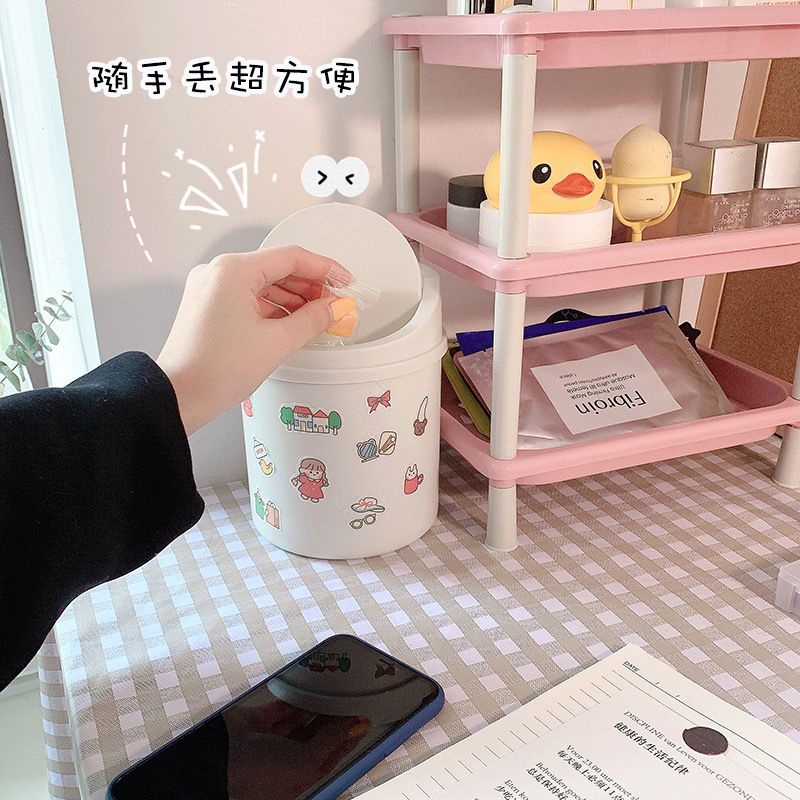 [littlecrab] Tempat Sampah Kecil Mini Room Decoration Tong Barang Organizer Stationary Kit Tong Sampah Lucu Berkualitas Mini Trash Bin Aesthetic Dustbin