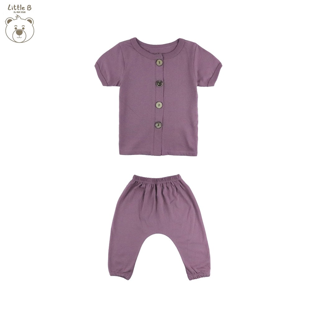 Little B By MacBear Setelan Bayi Basic Collection Little Rafael Newborn - 12 bulan-Dusty Purple