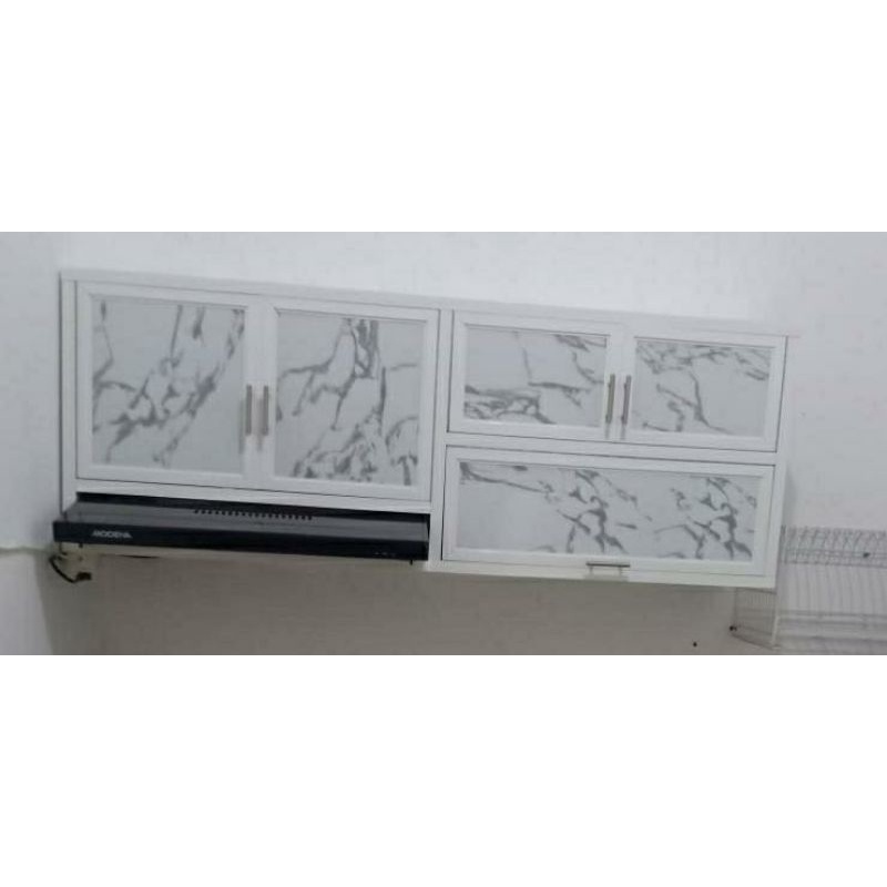 kitchen set alumunium ACP motif marble