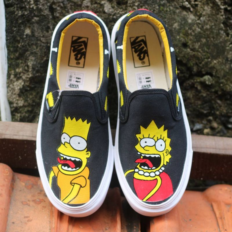 Sepatu Slip on moma / simpson Cewek Cowok 39 - 43