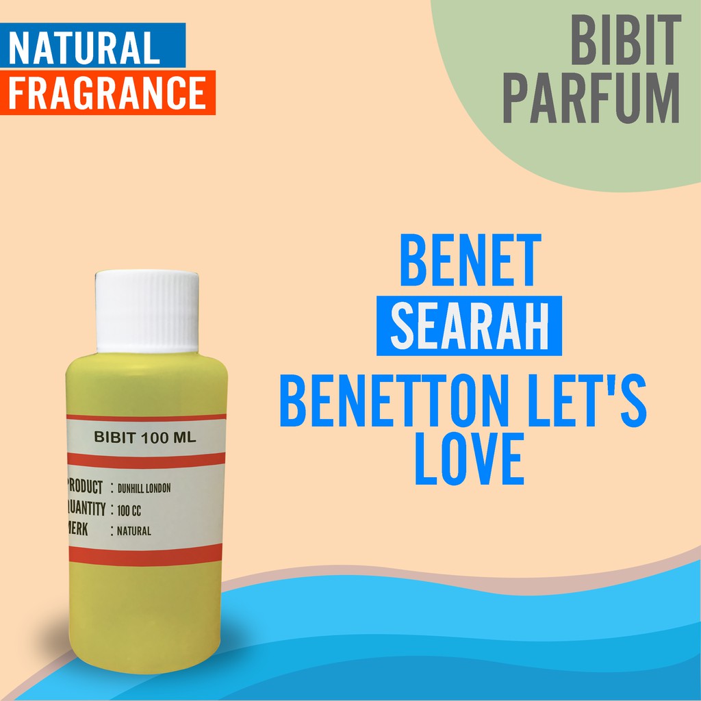 BIBIT PARFUM MURNI BENETTON LETS LOVE - BENET NATURAL FRAGRANCE 100 ML