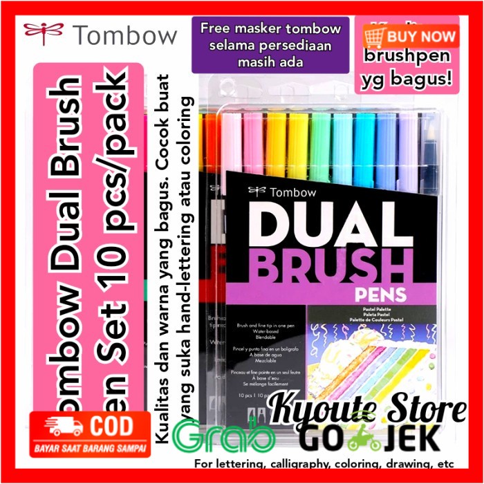 

(BISA COD) TOMBOW ABT PASTEL SERIES SET Brush Pen Marker Lettering Drawing Color