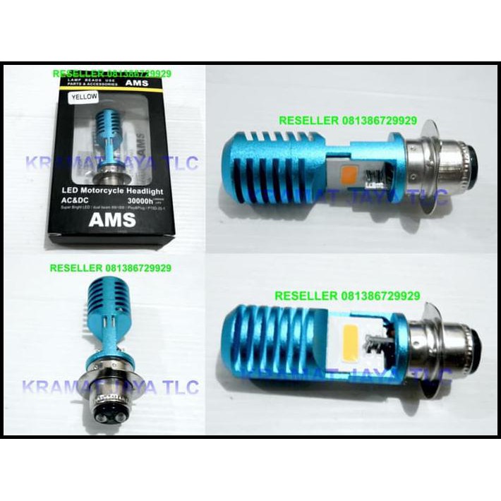Lampu Utama Motor Led Philips Ams M5 Kaki 1 Kuning Emas Bergaransi - Kuning