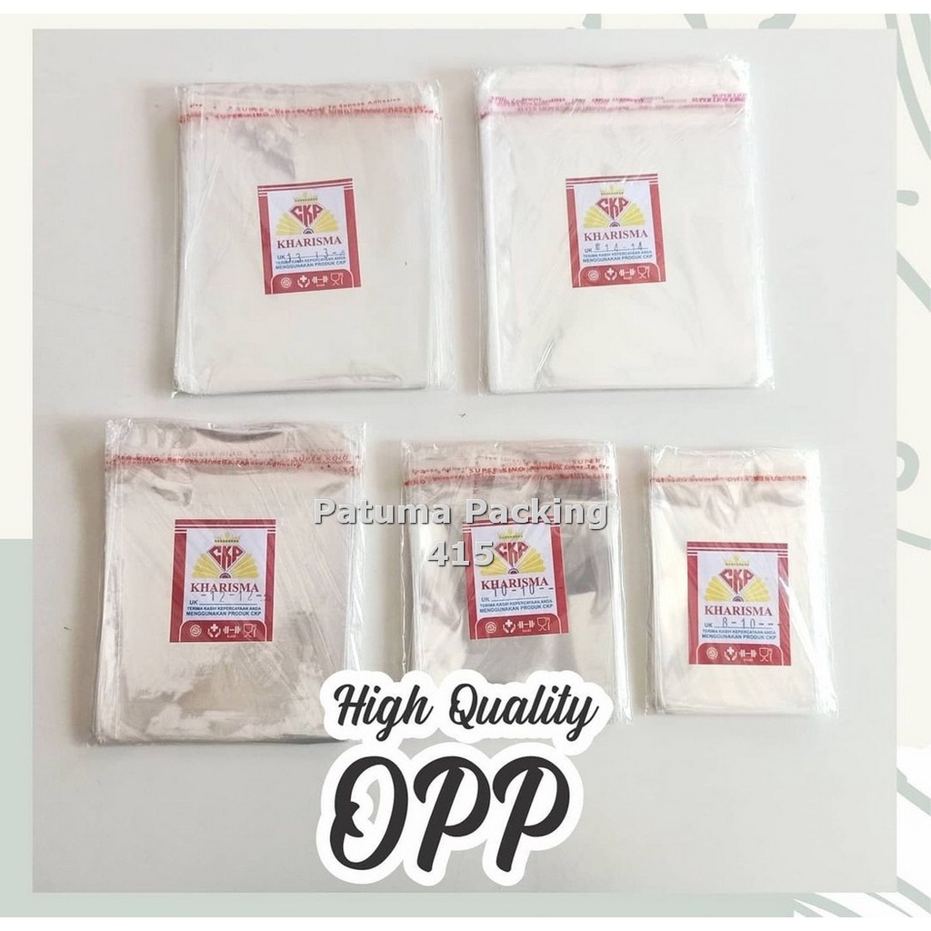 

isi 100 Plastik OPP Bening Lem Perekat