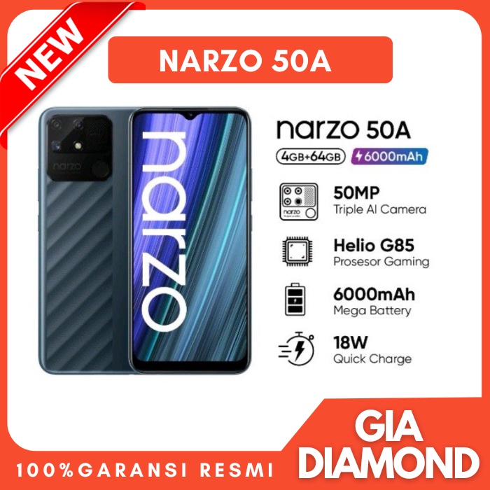 REALME NARZO 50A GARANSI RESMI